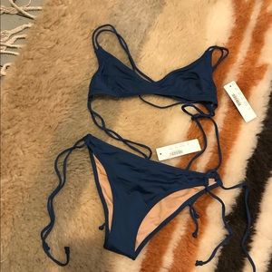J. Crew navy blue bikini